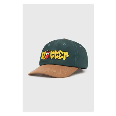 Bavlněná baseballová čepice Butter Goods Big Apple 6 Panel Cap zelená 91076223