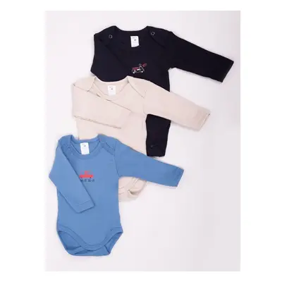 Yoclub Kidss Long Sleeve Bodysuits 3-Pack BOD-0202C-A13D 90269454