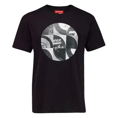 Pánské tričko CCM NOSTALGIA PUCKS S/S TEE SR Black 92083079