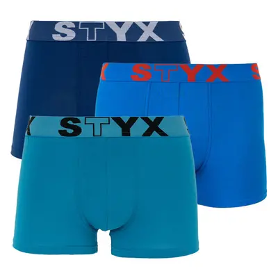 3PACK pánské boxerky Styx sportovní guma modré (G9676869) 46429376