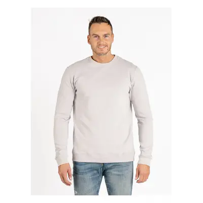 TallGuys Pánská prodloužená mikina bez kapuce | Light gray 75404884