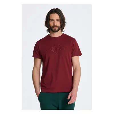 TRIČKO GANT REG TONAL SHIELD SS T-SHIRT PLUMPED RED 84735159