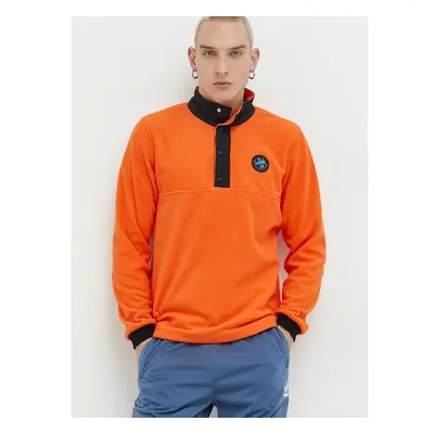 Mikina adidas Originals pánská, oranžová barva, s aplikací 75678983