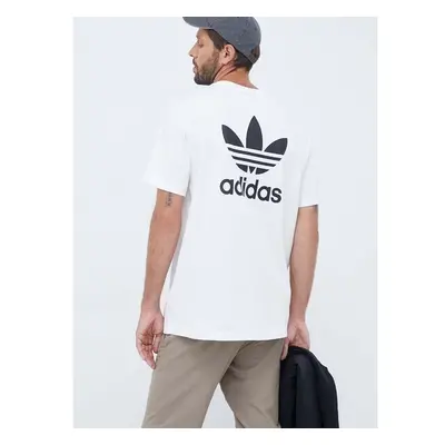 Bavlněné tričko adidas Originals Classics Back+Front Trefoil bílá 84345294