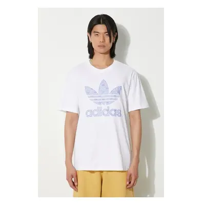 Bavlněné tričko adidas Originals bílá barva, s potiskem, IS0205 91783160