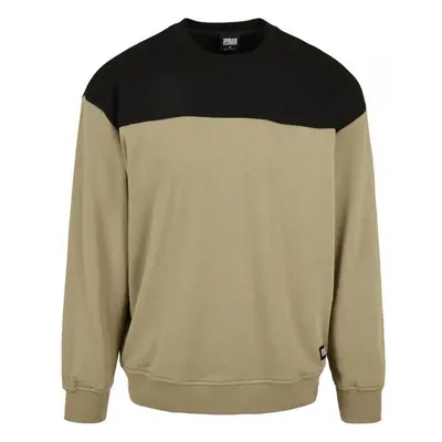 URBAN CLASSICS Upper Block Crewneck - khaki/black 60180810