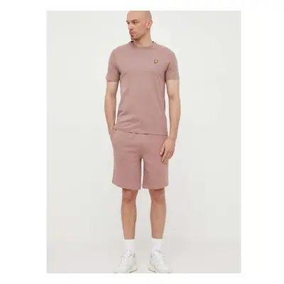 Bavlněné šortky Lyle & Scott růžová barva 83069939