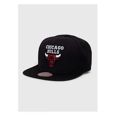 Čepice s vlněnou směsí Mitchell&Ness Chicago Bulls černá barva, s 83071566