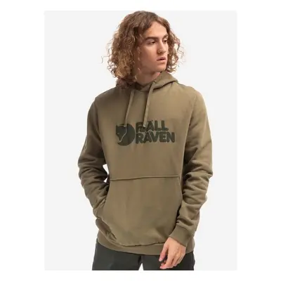 Bavlněná mikina Fjallraven Logo Hoodie F84144 622 pánská, zelená barva 84541591