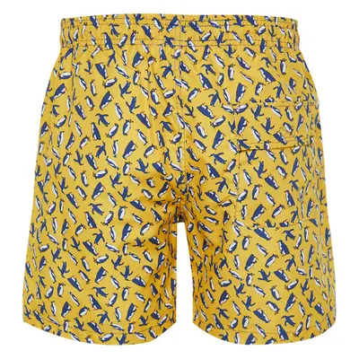 Trendyol Yellow Standard Size Penguin Patterned Sea Shorts 95698821