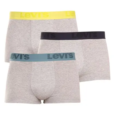 3PACK pánské boxerky Levis šedé (905042001 015) 67584041