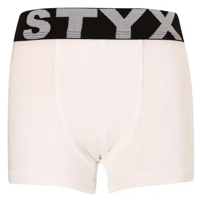 Dětské boxerky Styx sportovní guma bílé (GJ1061) 6-8 let 83340434