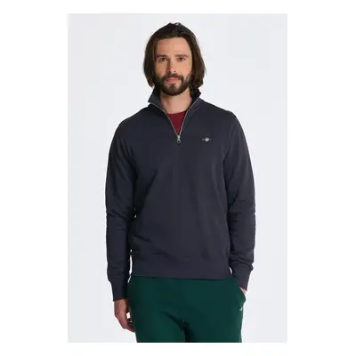 MIKINA GANT REG SHIELD HALF ZIP SWEAT EVENING BLUE 84605899