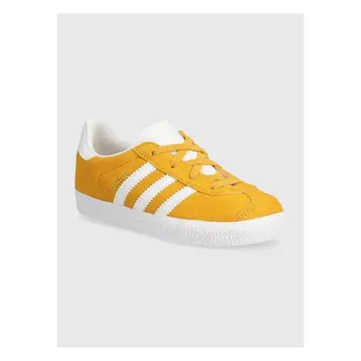 Dětské semišové sneakers boty adidas Originals GAZELLE CF EL žlutá 93788322