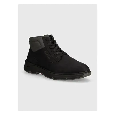 Boty Tommy Hilfiger HILIFGER NUBUCK HYBRID CHUKKA pánské, černá barva, 94364862