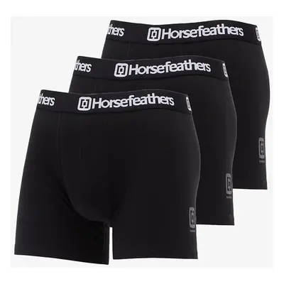 Boxerky Horsefeathers Dynasty 3Pack Boxer Shorts Black M 64050059