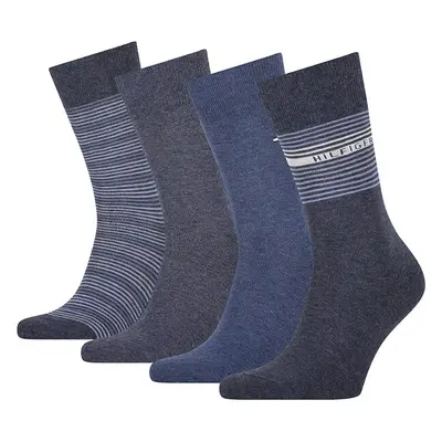 Tommy Hilfiger Socks - TH MEN SOCK 4P TIN GIFTBOX STRIPE blue 95273164