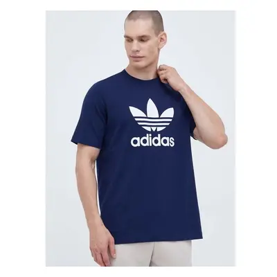 Bavlněné tričko adidas Originals tmavomodrá barva, s potiskem 85073166