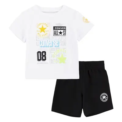 Converse logo aop ss tee + short set WHITE 95709335