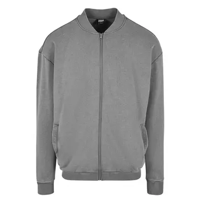 Pánská jarní bomber bunda Urban Classics Washed Sweat - šedá 73742094