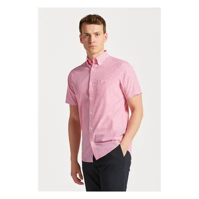 KOŠILE GANT REG BROADCLOTH STRIPE BD SS PERKY PINK 76936429