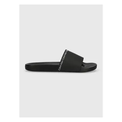 Pantofle Calvin Klein POOL SLIDE RUBBER pánské, černá barva, 81290815