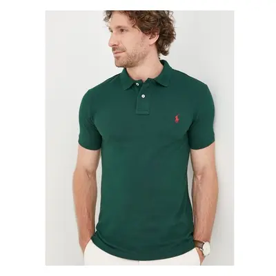 Bavlněné polo tričko Polo Ralph Lauren zelená barva 94606084