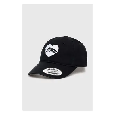 Bavlněná baseballová čepice Carhartt WIP Amour Cap černá barva, s 95192838