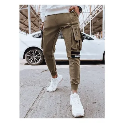 Dstreet Poutavé béžové kapsáčové jogger kalhoty 92236689