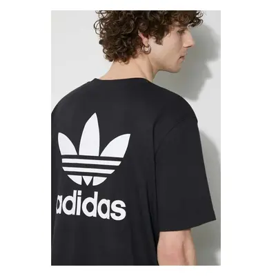 Bavlněné tričko adidas Originals Classics Back+Front Trefoil černá 87204299