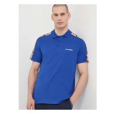 Bavlněné polo tričko Karl Lagerfeld s potiskem 90369661