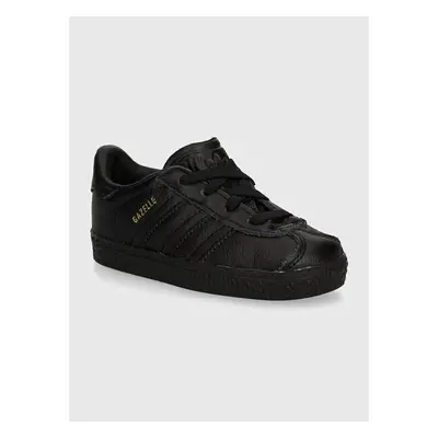 Dětské kožené sneakers boty adidas Originals GAZELLE CF EL černá barva 94485978