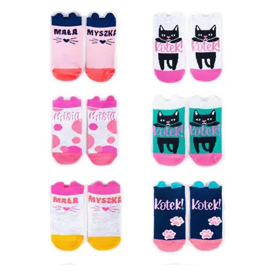 Yoclub Kidss Cotton Baby Girls Socks Patterns Colors 6-pack SKC/3D 63975280