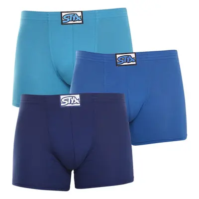 3PACK pánské boxerky Styx long klasická guma modré (F9676869) 46429052