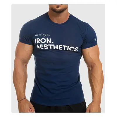 Pánské fitness tričko Iron Aesthetics Be Stronger, modré 60712702