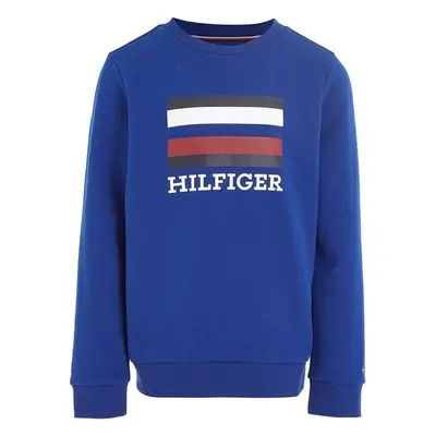 Dětská mikina Tommy Hilfiger tmavomodrá barva, s potiskem 83387727