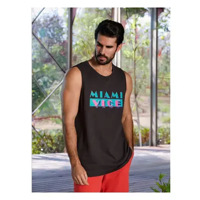 Sinsay - Tank top Miami Vice - šedá 92786098