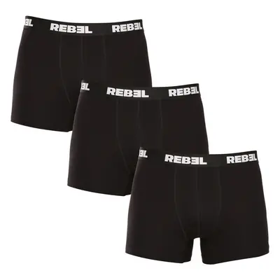 3PACK pánské boxerky Nedeto Rebel černé (3NBR001) 86634915