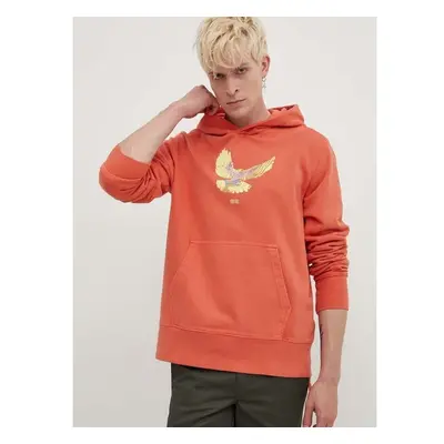 Bavlněná mikina KSUBI flight kash hoodie pánská, oranžová barva, s 90185615