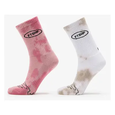 FTSHP Ponožky Footshop Basic Crew Socks 2-Pack Tie Dye Color 43-46 94090777