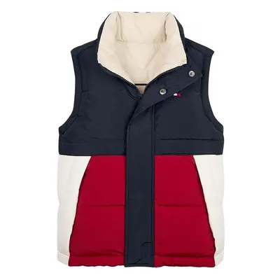 Dětská oboustranná vesta Tommy Hilfiger tmavomodrá barva 83653283