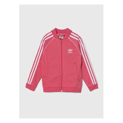 Dětská mikina adidas Originals růžová barva, s aplikací 90752301