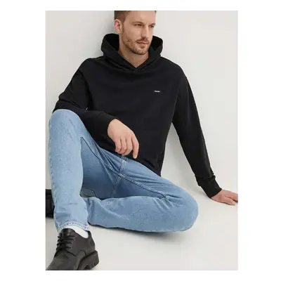 Bavlněná mikina Calvin Klein pánská, černá barva, s kapucí 92777014