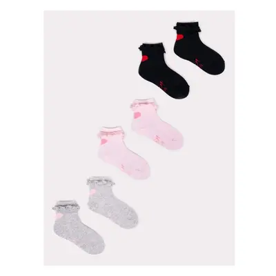 Yoclub Kidss 3Pack Socks With Frill SKA-0069G-000J-001 78935405