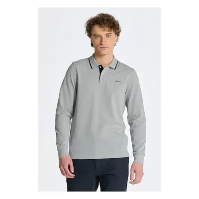 POLOKOŠILE GANT PIQUE LS POLO GREY MELANGE 84606367