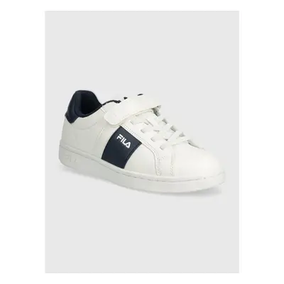 Dětské sneakers boty Fila CROSSCOURT LINE velcro tmavomodrá barva 91546753