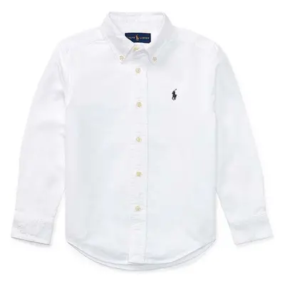 Dětská bavlněná košile Polo Ralph Lauren bílá barva 67838298