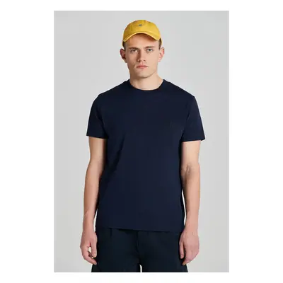 TRIČKO GANT REG MED TONAL SHIELD SS TSHIRT EVENING BLUE 85808088