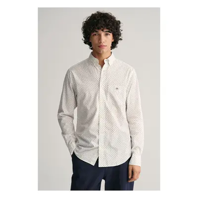 KOŠILE GANT REG MICRO PRINT SHIRT EGGSHELL 91537725