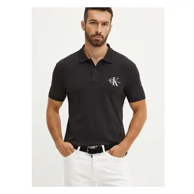 Polo tričko Calvin Klein Jeans černá barva, s aplikací, J30J325664 95268738